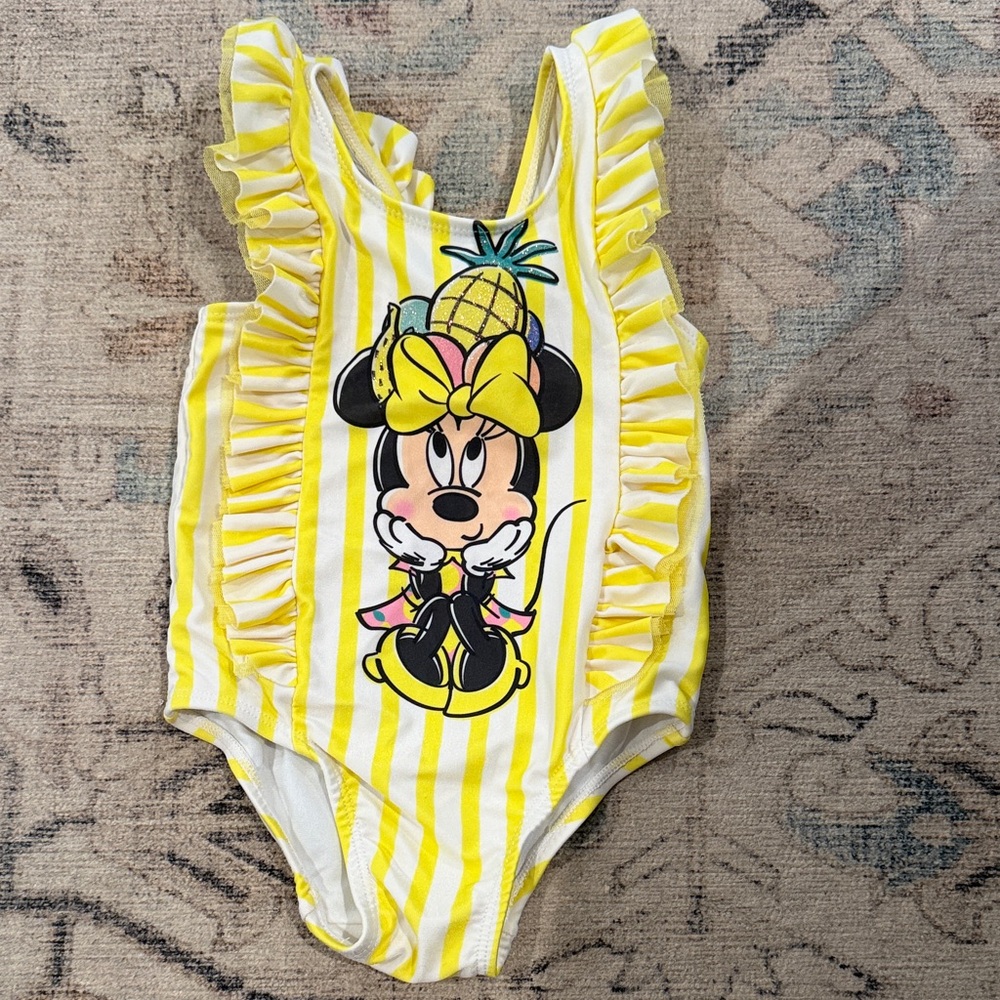 Disney Baby Yellow and White Striped Apparel